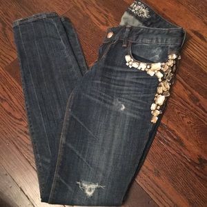 *Worn Once* Bedazzeled Express Jean